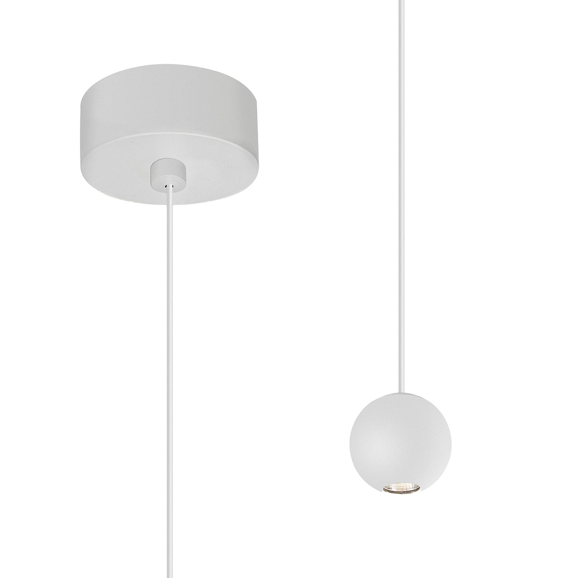 M8468  Gruissan 5W LED Ball Pendant Light Matt White